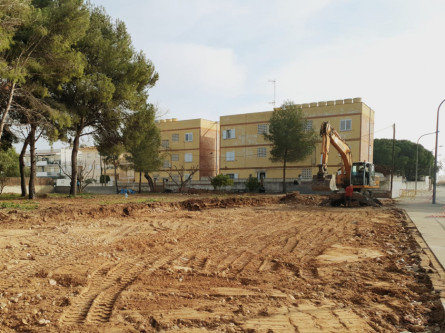 Rebaix de la zona verda del carrer Lleida